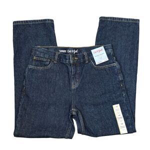 NWT Cat & Jack Boys 14 Relaxed Straight Adjustable Waist Dark Wash Blue Jeans